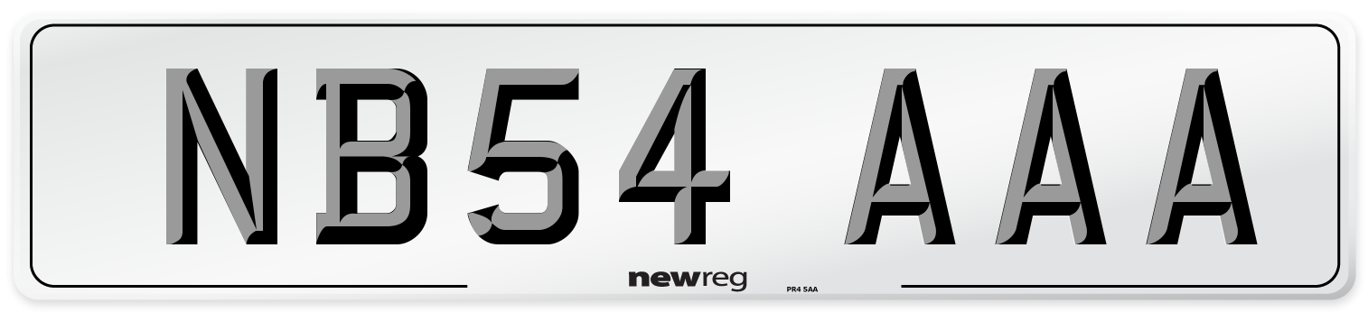 NB54 AAA Number Plate from New Reg